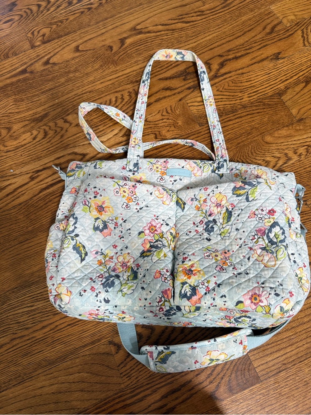 Vera Bradley Pastel Floral Quilted Diaper Bag
